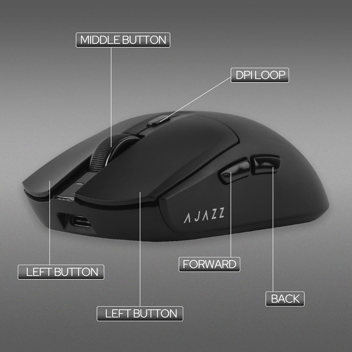 AJAZZ AJ139Pro Wireless/Wired Gaming Mouse 26000 DPI (Black)